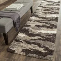 Safavieh Shag Collection Aleah Camouflage Runner Rug