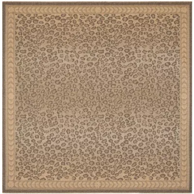 Safavieh Courtyard Collection Daithi Animal Indoor/Outdoor Square Area Rug