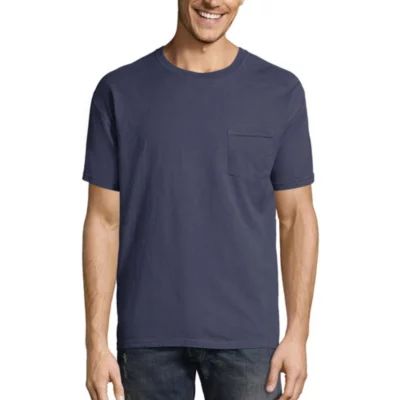 Hanes Men's ComfortWash Garment-Dyed Short Sleeve Tee with Pocket