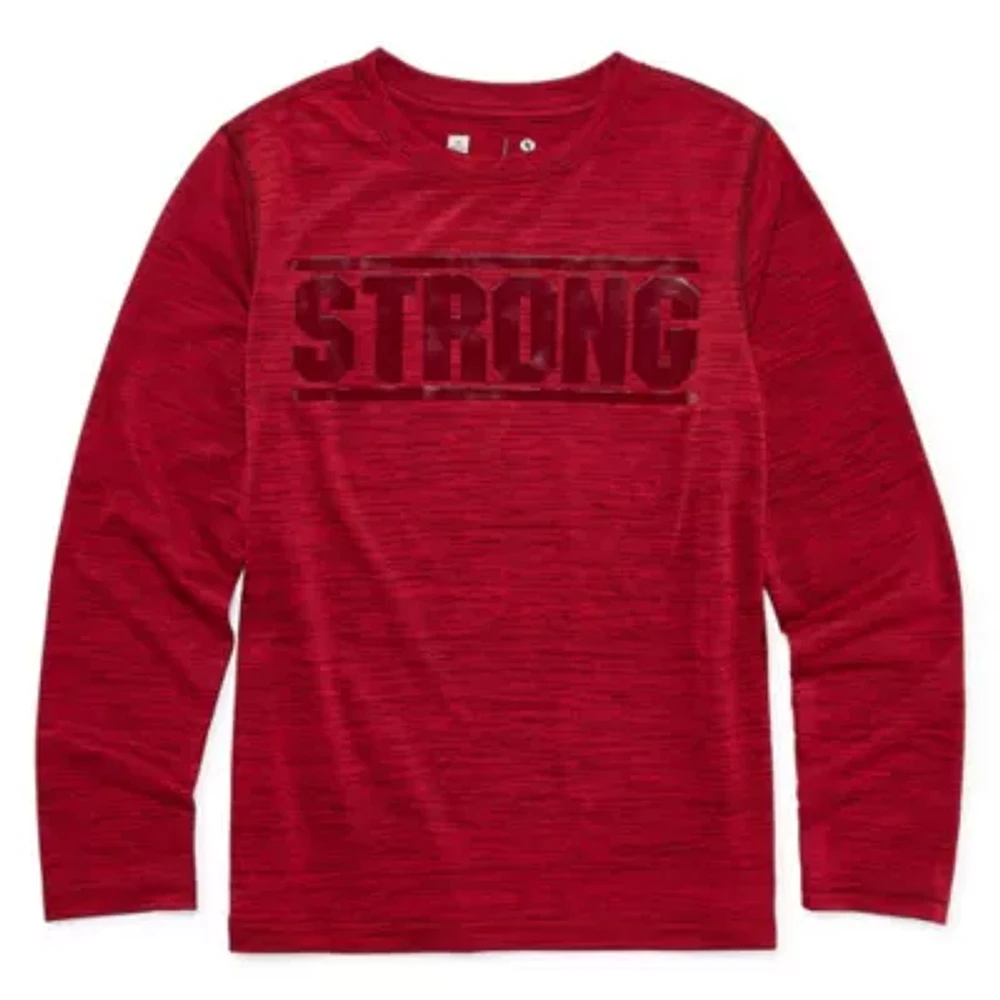 Xersion Little & Big Boys Crew Neck Long Sleeve Graphic T-Shirt