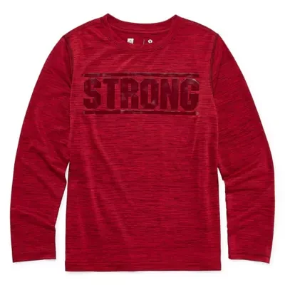 Xersion Little & Big Boys Crew Neck Long Sleeve Graphic T-Shirt