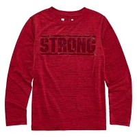 Xersion Little & Big Boys Crew Neck Long Sleeve Graphic T-Shirt