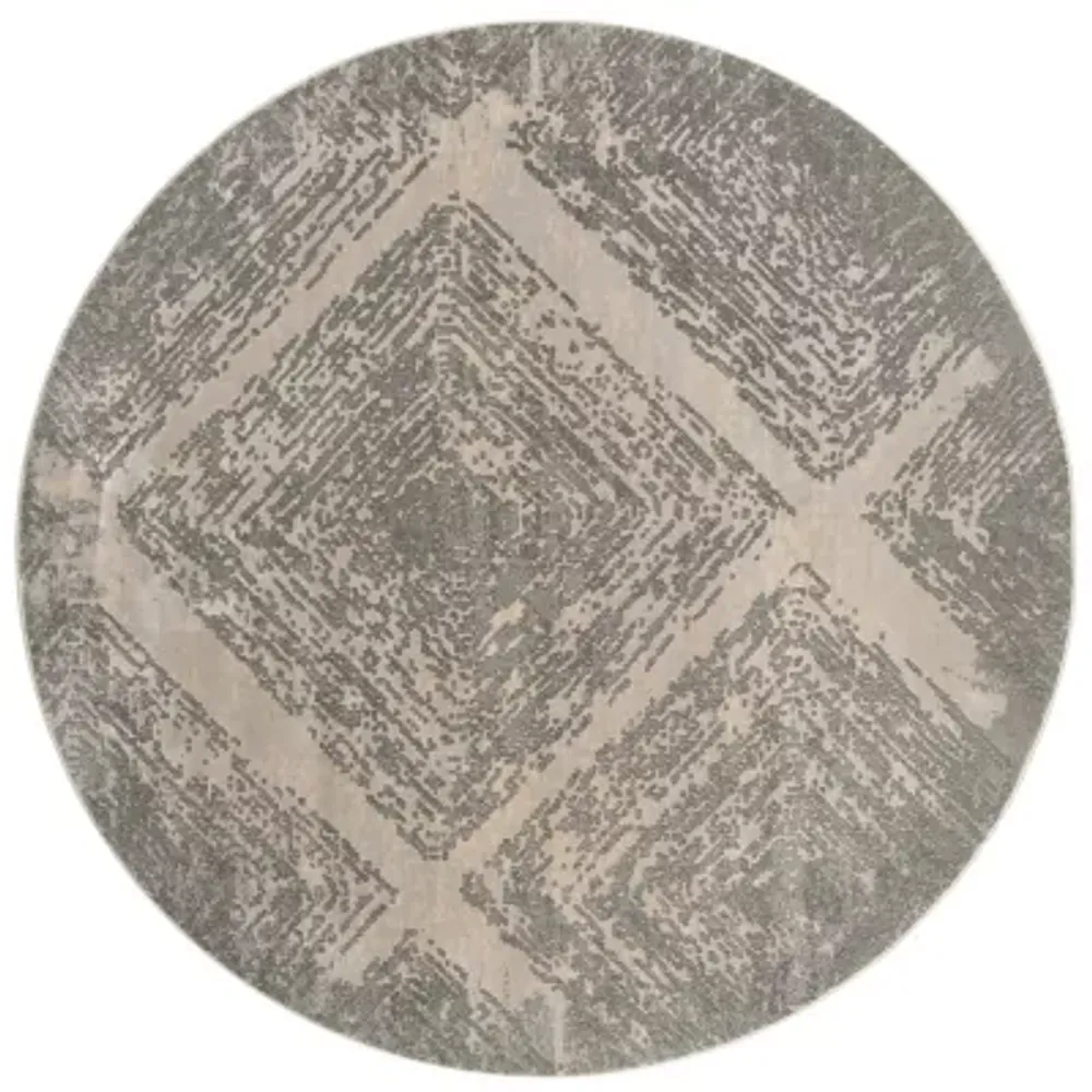 Safavieh Meadow Collection Myrtle Geometric Round Area Rug