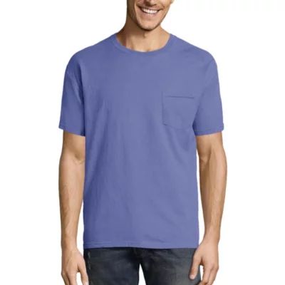Hanes Men's ComfortWash Garment-Dyed Short Sleeve Tee with Pocket