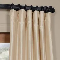 Exclusive Fabrics & Furnishing Faux Silk Taffeta Energy Saving Light-Filtering Rod Pocket Single Curtain Panel