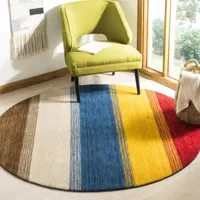 Safavieh Himalaya Collection Ilarion Striped Round Area Rug