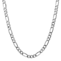 14K Gold 22 Inch Solid Figaro Chain Necklace