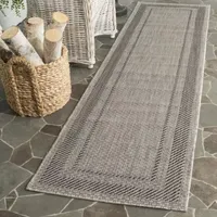 Safavieh Courtyard Collection Lorna Stripe Indoor/Outdoor Runner Rug