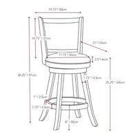 Woodgrove Swivel Bar Stool Pair