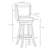 2-pc. Swivel Bar Stool