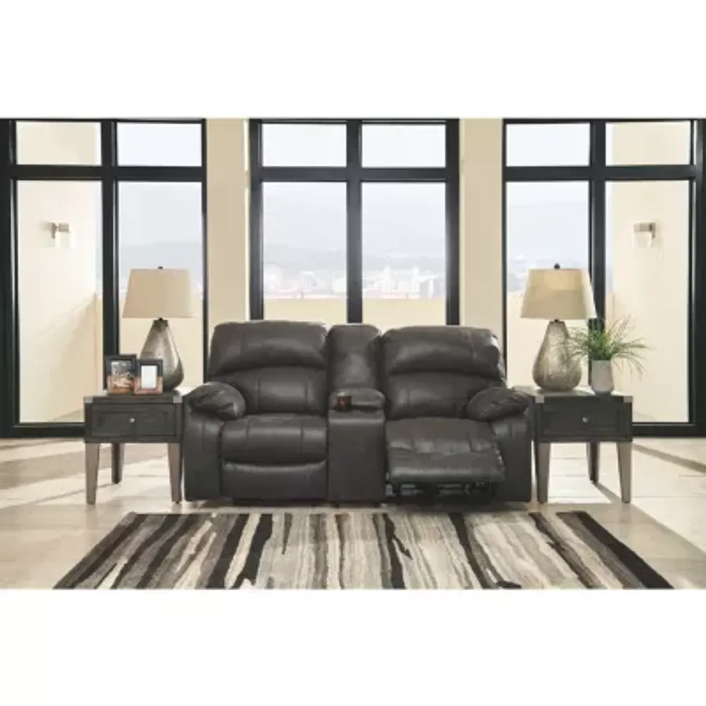 Signature Design by Ashley® Dunwell Power Reclining Loveseat With Console