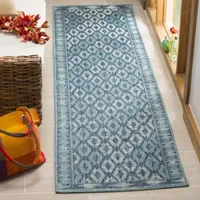 Safavieh Courtyard Collection Trent Geometric Indoor/Outdoor Runner Rug