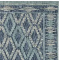 Safavieh Courtyard Collection Trent Geometric Indoor/Outdoor Runner Rug