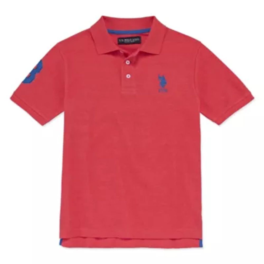 USPA . Polo Assn. Big Boys Short Sleeve Embroidered Polo Shirt |  Alexandria Mall