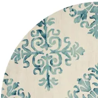 Safavieh Dip Dye Collection Durward Floral Round Area Rug