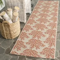 Safavieh Courtyard Collection Omar Floral Indoor/Outdoor Runner Rug