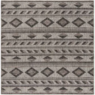 Safavieh Courtyard Collection Luana Geometric Indoor/Outdoor Square Area Rug