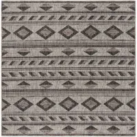 Safavieh Courtyard Collection Luana Geometric Indoor/Outdoor Square Area Rug