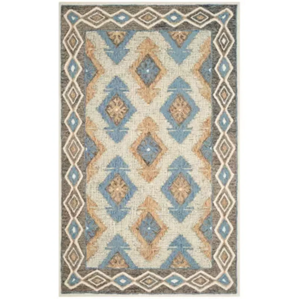 Safavieh Micro-Loop Collection Romeo Geometric Square Area Rug