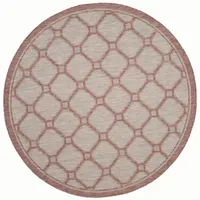 Safavieh Courtyard Collection Corrine Oriental Indoor/Outdoor Round Area Rug