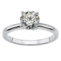 DiamonArt® Womens CT. T.W. White Cubic Zirconia Sterling Silver Round Engagement Ring