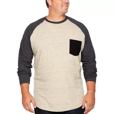 The Foundry Big & Tall Supply Co.- Mens Long Sleeve Henley Shirt