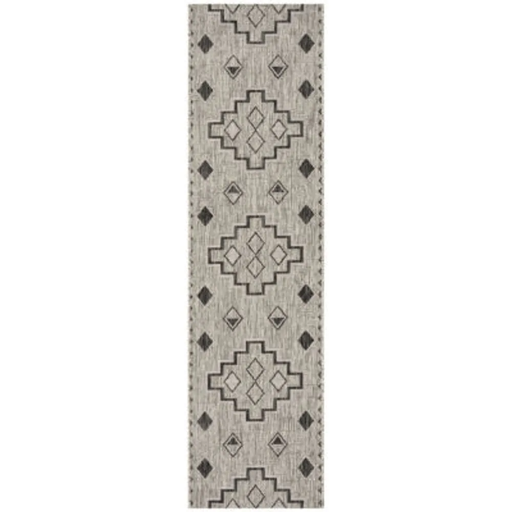 Safavieh Courtyard Collection Ambrose Geometric Indoor/Outdoor Runner Rug