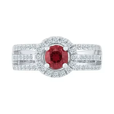 Womens / CT. T.W. Lab Created Red Ruby Sterling Silver Cocktail Ring