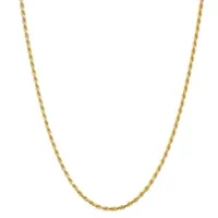 Made in Italy 24K Gold Over Silver Sterling Silver 24 Inch Solid Rope Chain Necklace