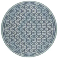 Safavieh Courtyard Collection Trent Geometric Indoor/Outdoor Round Area Rug