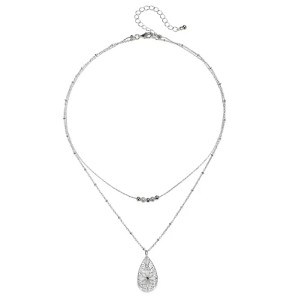 Bijoux Bar Delicates 16 Inch Flower Strand Necklace