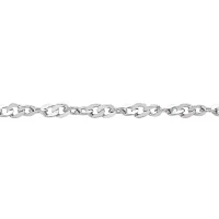 14K White Gold 1.2mm 16-24" Twisted Singapore Chain Necklace 