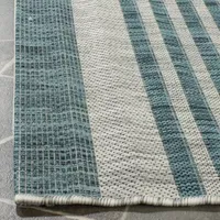 Safavieh Courtyard Collection Major Stripe Indoor/Outdoor Square Area Rug