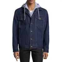 Victory Mens Denim Hooded Midweight Jacket