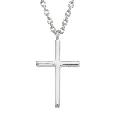 Womens Sterling Silver Cross Pendant Necklaces