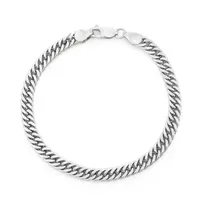 Sterling Silver / Inch Solid Curb Chain Bracelet