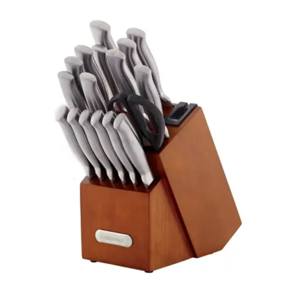 Berghoff Essentials 18pc Cutlery Set, Block With 8 Steak Knives