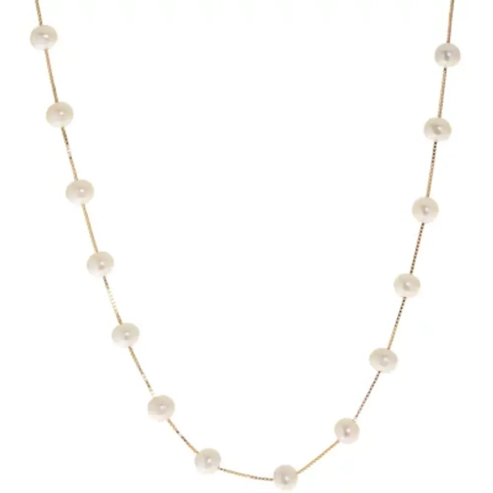 Womens White 17 Inch Strand Necklace
