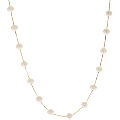 Womens White 17 Inch Strand Necklace