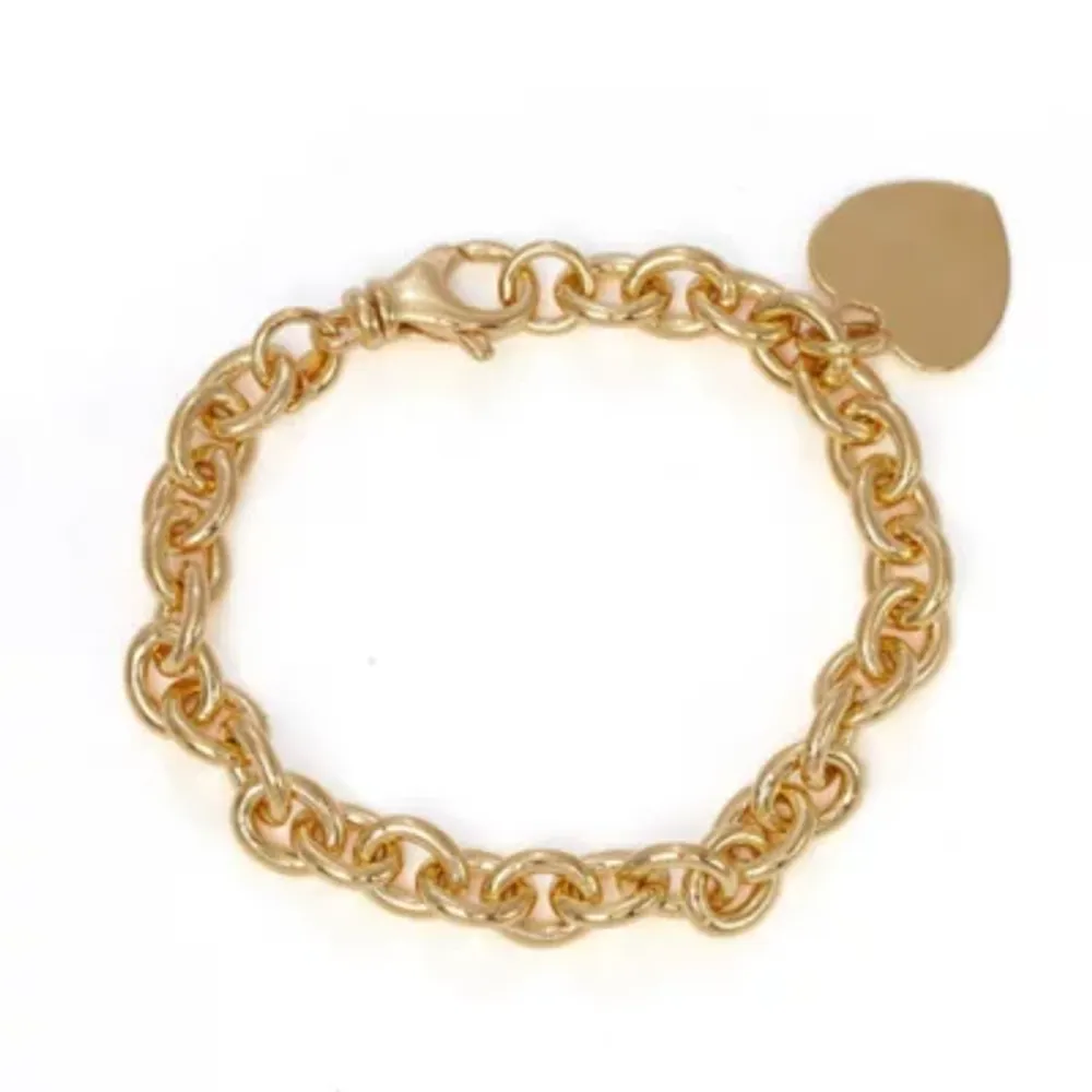 10k Yellow Gold Italian Heart Stretch Mesh Bracelet 10SF2749