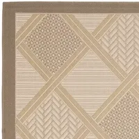 Safavieh Courtyard Collection Jytte Geometric Indoor/Outdoor Area Rug