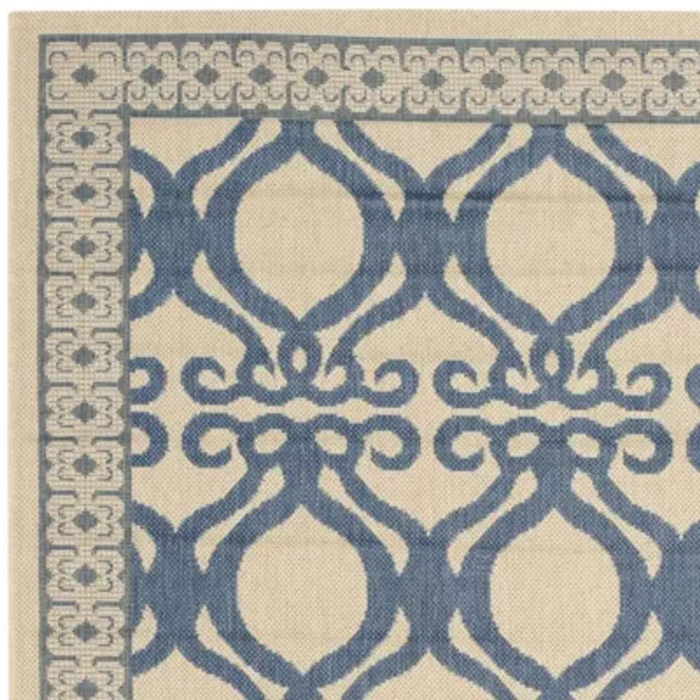 Safavieh Courtyard Collection Desi Geometric Indoor/Outdoor Area Rug
