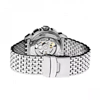 Heritor Automatic Carter Mens Skeleton Dial Bracelet Watch-Silver Tone Watch