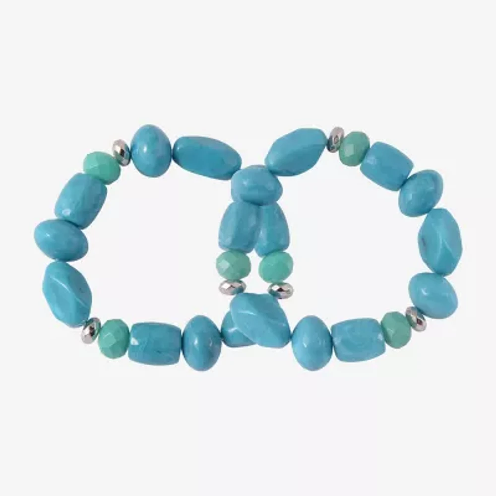 Mixit 2-pc. 7.5 Inch Bead Bracelet Set