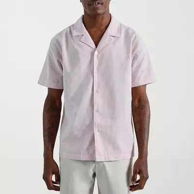 Haggar Mens Regular Fit Short Sleeve Button-Down Shirt