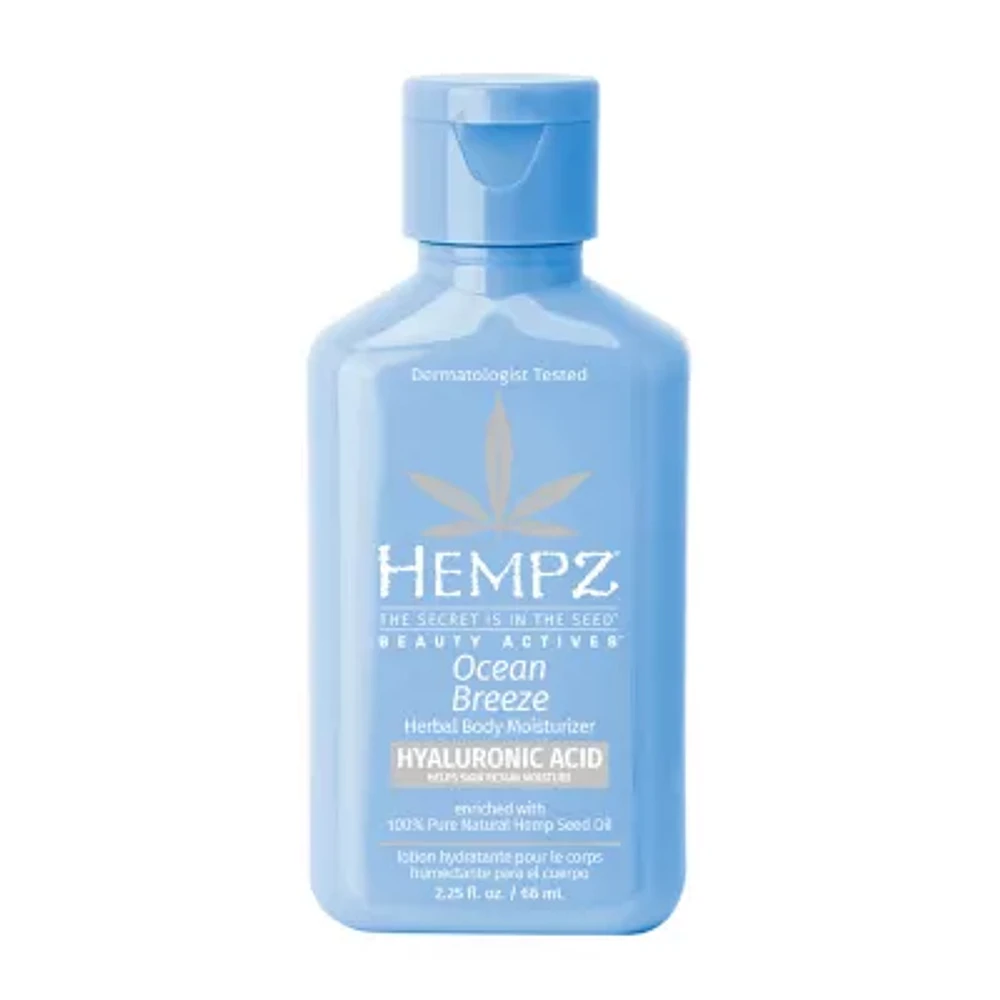 Hempz Mini Ocean Breeze Herbal Body Moisturizer With Hyaluronic Acid 2.25 Oz.