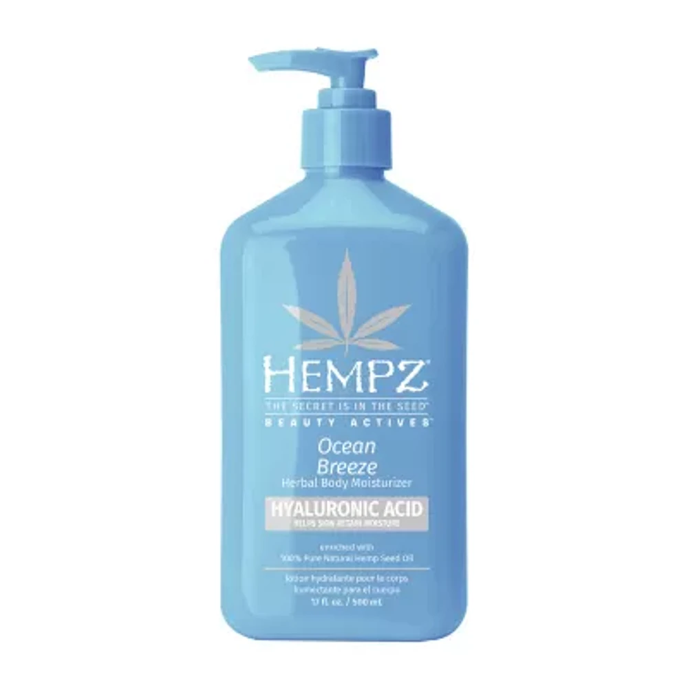 Hempz Ocean Breeze Herbal Body Moisturizer With Hyaluronic Acid 17 Oz.