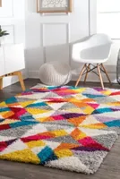 nuLoom Deedee Mosaic Shaggy Rectangular Rug