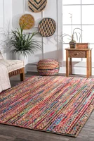 nuLoom Aleen 5x8 Braided Cotton Jute Indoor Rectangular Area Rug