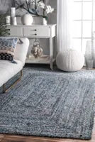 nuLoom Hand Braided Otelia Denim And Jute Rectangular Rug